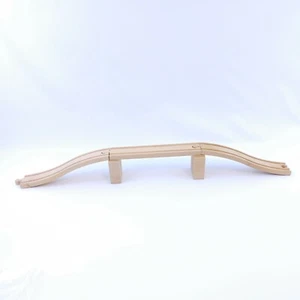 Lot of 5 Wooden Railway Track Pieces Ascending Support Risers Thomas Compatible  - Picture 1 of 3