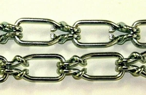 50' Campbell #2 Lock Link Single Sprocket Loop Chain Chrome Finish Garage PI - Picture 1 of 4