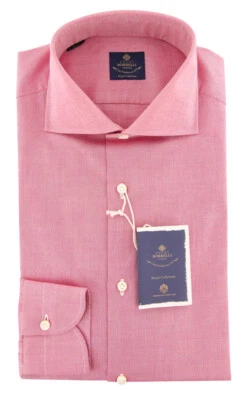 Camisa Luigi Borrelli Roja Sólida - Delgada - (EV06RC11140) Foto 1 de 4