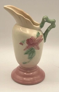 Vintage Hull Pottery Pink and Green Ewer Pitcher Royal Woodland c1950's W3-5 1/4 - Bild 1 von 12