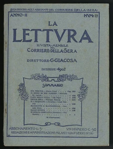 rivista LA LETTURA anno II num.12 dicembre 1902 - Foto 1 di 5
