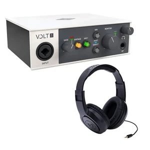 Universal Audio Volt 1 USB-C Audio Interface Bundle with Samson Headphones - Picture 1 of 7