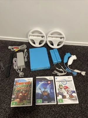 Nintendo Wii Console Blue RVL-101 AUS Complete + Games & Accessories - Free Post - Image 1 of 4