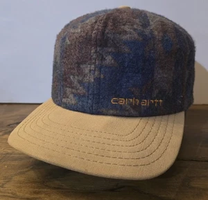 Vintage 90s Carhartt Aztec Wool Blanket Pattern SnapBack Hat Made In USA - Bild 1 von 12