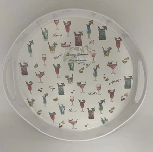 Tommy Bahama Melamine Round Cocktail Tray NEW - Picture 1 of 1