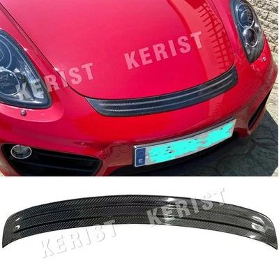 Carbon Fiber For Porsche 981 Cayman /Boxster Front Bumper Grill Trim Cover  - Imagem 1 de 4