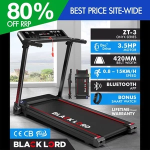 BLACK LORD Treadmill Electric Exercise Foldable Running Machine Home Gym Fitness - Picture 1 of 12