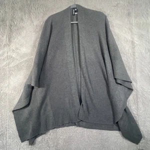Lands End Poncho Womens OS Open Cardigan Shawl Drape Stretch Flowy Layer Sweater - Picture 1 of 9