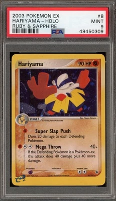 Pokemon Hariyama EX Ruby & Sapphire Holo Rare #8 PSA 9 Mint - Image 1 of 2