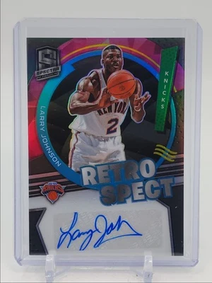 LARRY JOHNSON 2021-22 SPECTRA RETROSPECT SILVER PRIZM AUTO /75 Q5972 - Image 1 of 2