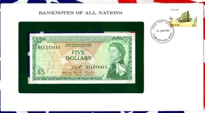Banknotes of All Nations East Caribbean $5 1965 UNC P-14h D11 272417 - Picture 1 of 3