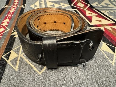 Cinto de couro Lawman Supply P120-36 polícia tecido de cesta NJ State Trooper - Imagem 1 de 4