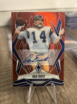 Dan Fouts 2025 Panini Phoenix Football Base Auto #18 Red /99 Chargers - Image 1 of 2