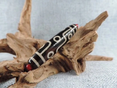 9 Ojos Antiguo Tibetano Antiguo Ágata Dzi Cuentas para Colgante Tibet Gzi Cuentas Bracele B Foto 1 de 4