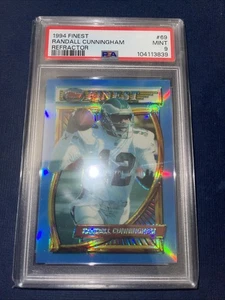 1994 RANDELL CUNNINGHAM Topps Finest REFRACTOR #69 SP PSA 9 MINT SET BREAK - Picture 1 of 2