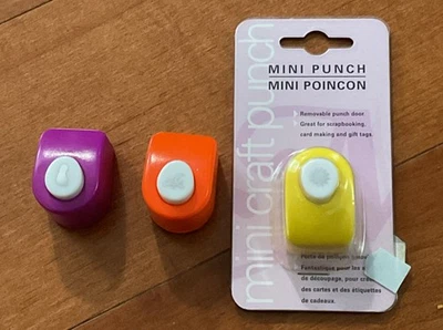 Mini Craft Punch Dragonfly Foot Poincon Lot of 3 Craft Scrapbook Punch - Image 1 of 4