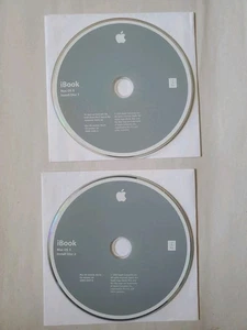 2002 Macintosh iBook Mac OS X 10.2.4 Discs Operating System Install CDs - Picture 1 of 5