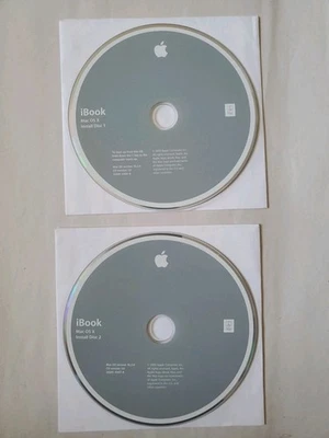 2002 Macintosh iBook Mac OS X 10.2.4 Discs Operating System Install CDs - Image 1 of 4