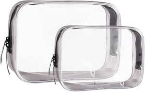 Buminee Clear Travel Bags for Toiletries, Lightweight Toiletry Bag, 2 Pack Multi - Picture 1 of 6