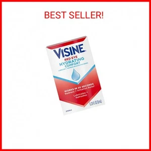 NEW Visine Red Eye Hydrating Comfort Redness Relief Lubricating Eye Drops 0.28FL - Picture 1 of 2