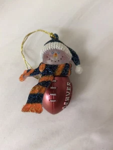 Denver Broncos Fußball Schneemann Weihnachtsschmuck Weihnachtsdeko Vintage  - Bild 1 von 6