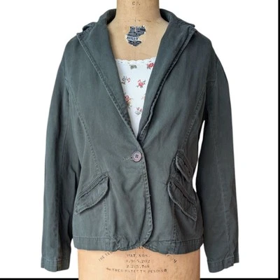 Caribbean Joe 100% хлопок армия зеленый общего назначения куртка женщин 6P минималистский гранж - Изображение 1 из 4