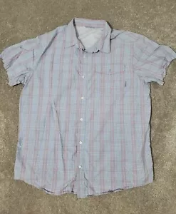 Columbia Mens Plaid Button Up Shirt Size XL Vented Back Short Sleeve - Picture 1 of 6