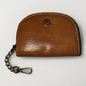 Anne Klein Coin Pouch Credit Card Curved Zip Wallet with Gold Keychain - Picture 1 of 5