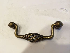 ULTRA 4" Birdcage Drop Down Pull Handle Antique Brass Finish ~ NEW Birdcage - Picture 1 of 3