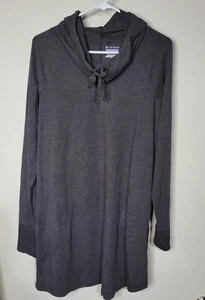 Tek Gear On the Go Long Sleeve Cowl Neck Navy Hoodie Tunic - Gray - Large  - Picture 1 of 11