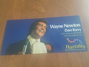 Wayne Newton Dave Barry 1974 Harrah's Reno Promi Postkarte groß - Bild 1 von 2