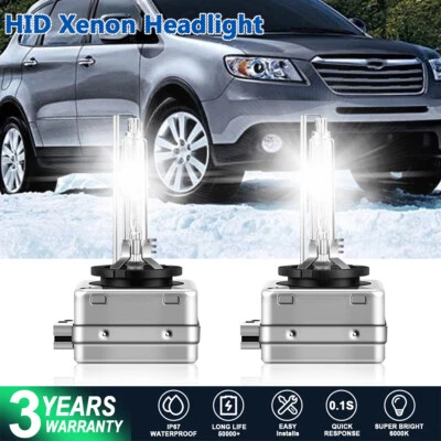 Faros HID de haz alto/bajo bombillas blancas de xenón para Subaru Tribeca 2008-2011 2 piezas Foto 1 de 4