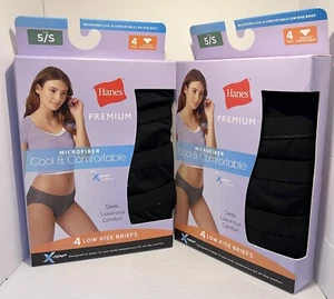 hanes low rise briefs women Microfiber Cool & Comfortable (2pack 8pc) Size5/S - Picture 1 of 2