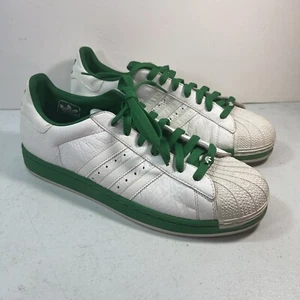 Mens RARE Adidas Superstar Originals Clamshell White Green Shoes 723001 Size 11 - Picture 1 of 12