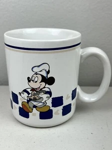 Vintage Walt Disney Gourmet Mickey Mouse Chef Coffee Tea Mug Cup Ceramic White - Picture 1 of 15