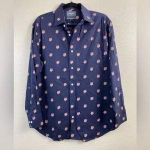 Bonobos Stretch Novelty Tiger Button Down Shirt Mens Size 16/33 Business Casual - Picture 1 of 11
