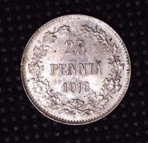 Silbermünze Finnland 25 Pennia 1916-S - Bild 1 von 2