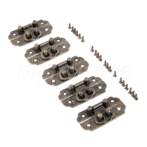 5pcs 25*48mm Zinc Alloy Vintage Wooden Wine Box Buckle Padlock Latch Hardware - Picture 1 of 12