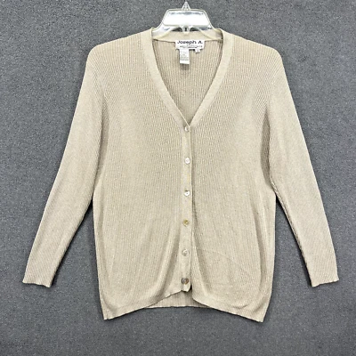 Cárdigan de seda para mujer JOSEPH A Qu'est-Ceque'Est 1X beige hilo metálico Nacar Foto 1 de 4