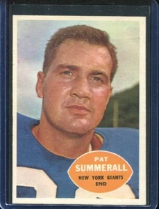 1960 Topps Football # 77 Pat Summerall (NM) Near Mint - Picture 1 of 2