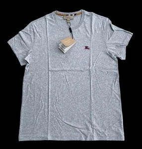 Burberry Montenapoleone Men's Front Logo Cotton T-shirt Wine M L XL - Picture 1 of 4
