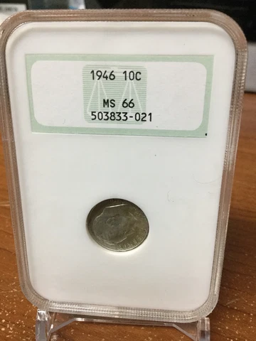 1946 10c Dime NGC MS 66 !!!! Cover