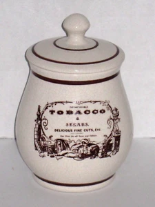 Tarro de cerámica Savinelli Tobacco Segars Cigars Crackle estilo antiguo Italia - Imagen 1 de 3