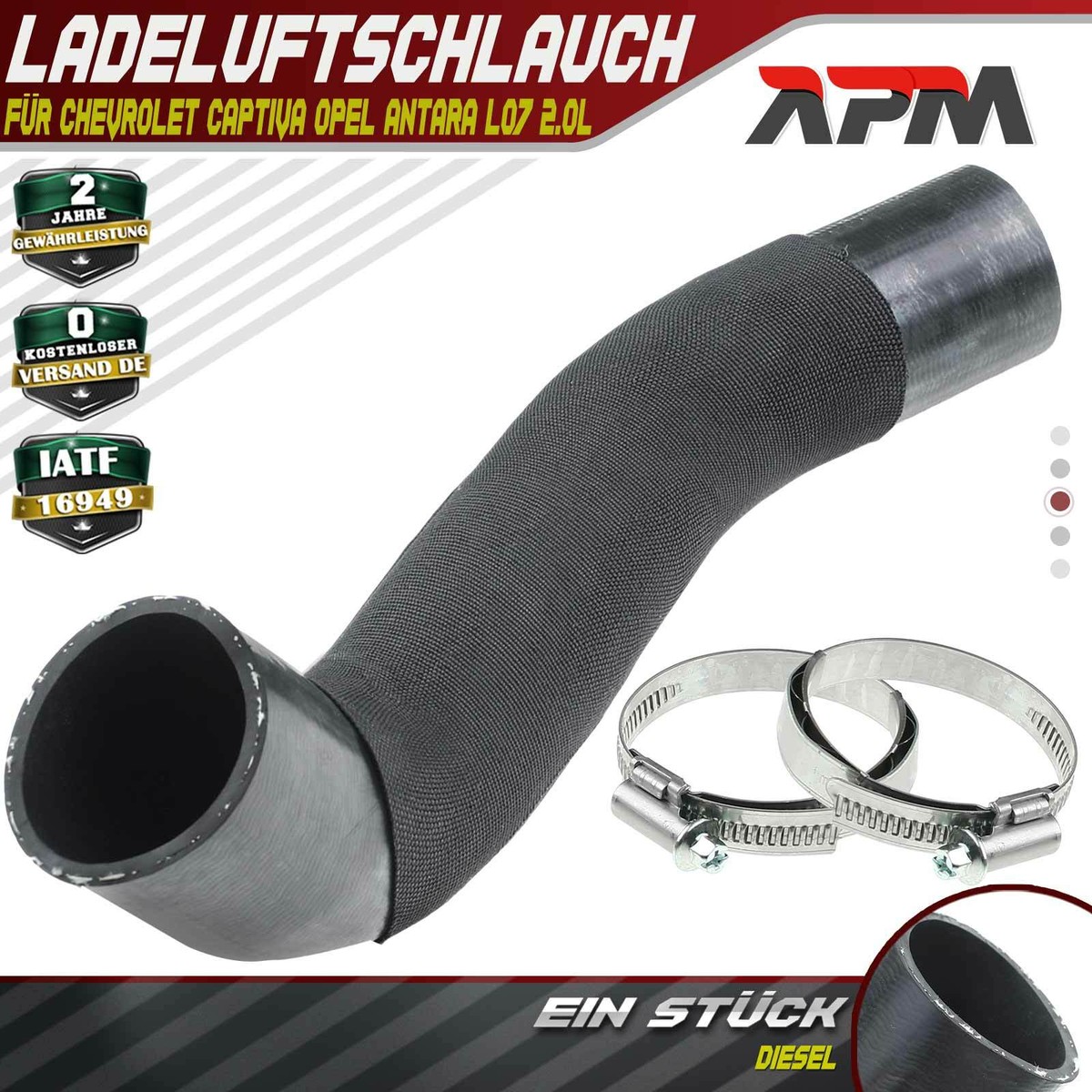 YSPARTS Ladeluftschlauch Turboschlauch Für Opel Antara 2.0 CDTi 4x4