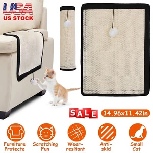 15"x11.4" Natural Sisal Cat Scratcher Mat Scratching Pad Furniture Protector - Picture 1 of 13
