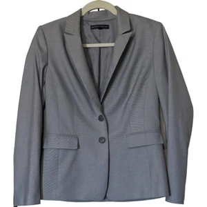 Antonio Melani Gray Blazer Fitted Single-Breasted Polyester Blend Women's Size 6 - Picture 1 of 17