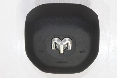 19 2020 2021 2022 2023 RAM 2500/3500 DRIVER WHEEL AIRBAG NEW STYLE BLACK AIR BAG - Image 1 of 4