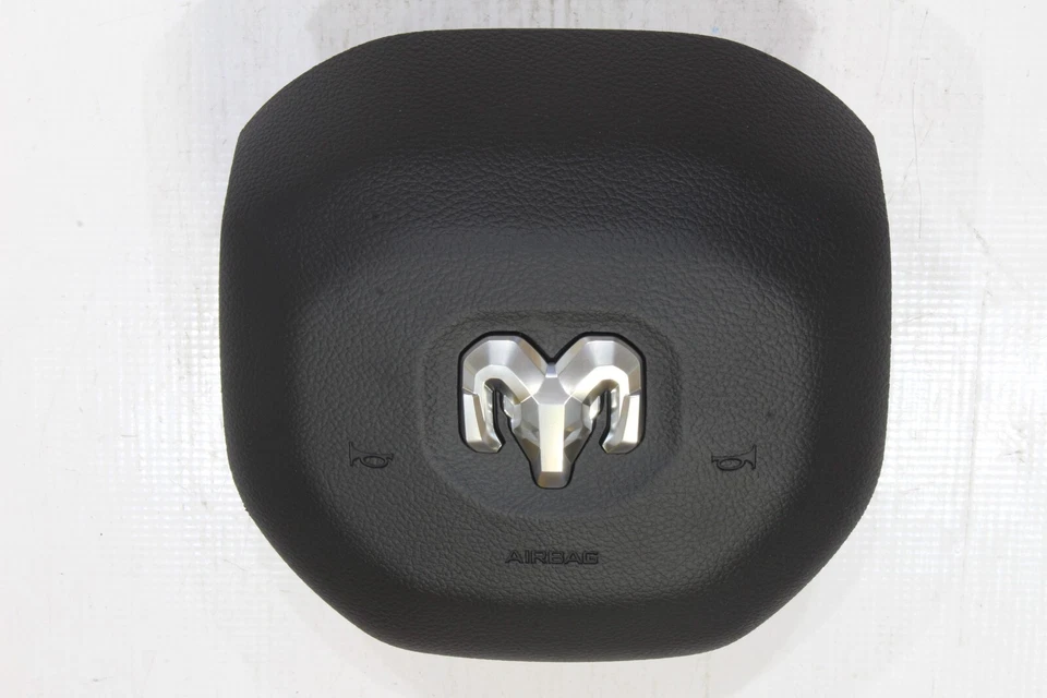 19 2020 2021 2022 2023 RAM 2500/3500 DRIVER WHEEL AIRBAG NEW STYLE BLACK AIR BAG - Image 1 of 4