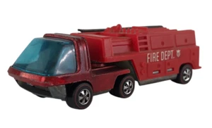 Hot Wheels Heavyweights Fire Truck Vintage 1969 Redline Red Cab Trailer Ladder - Picture 1 of 13