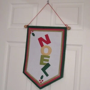NOEL Felt Christmas Wall Hanging Door Banner, Graphic Decorative Letters L 24" - Bild 1 von 7